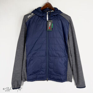 RLX Ralph Lauren Golf Hybrid Hooded Quilted Jacket Polo Size Large NWT